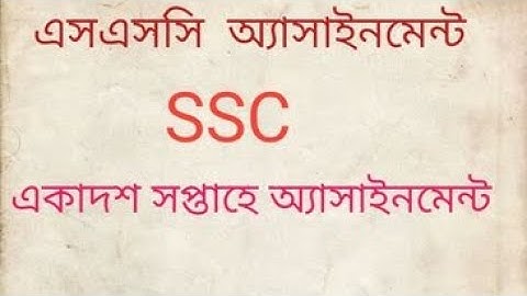 SSC 2022 11th week assignment 2022 // 11th week assignment ssc 2022 | ১১ম সপ্তাহের এসাইনমেন্ট প্রশ্ন