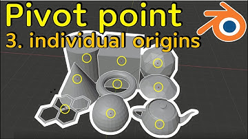 Pivot point 3. individual origins (blender 3d tutorial)