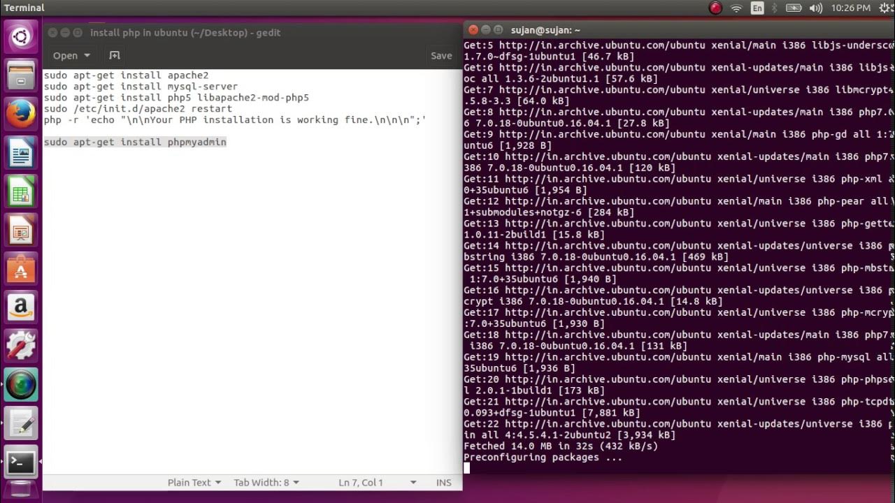 How to run php program in ubuntu part 3 - YouTube
