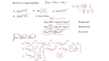 Condense an Expression Containing Three Logarithms into a Single Logarithm EX 2