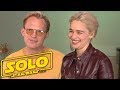 'Solo: A Star Wars Story': Emilia Clarke and Paul Bettany (Full Interview)