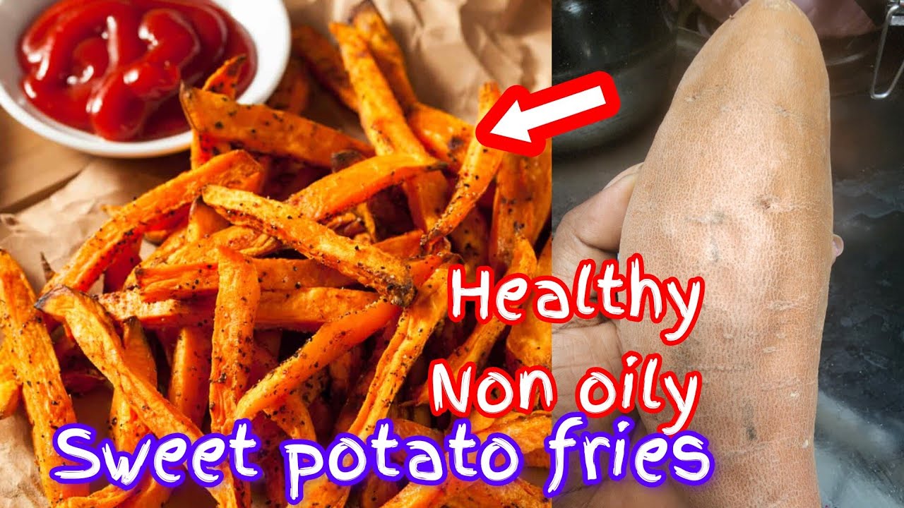 വെറും ഒരു സ്പൂൺ എണ്ണ കൊണ്ടു sweet potato fries ഉണ്ടാക്കാം/sweet potato