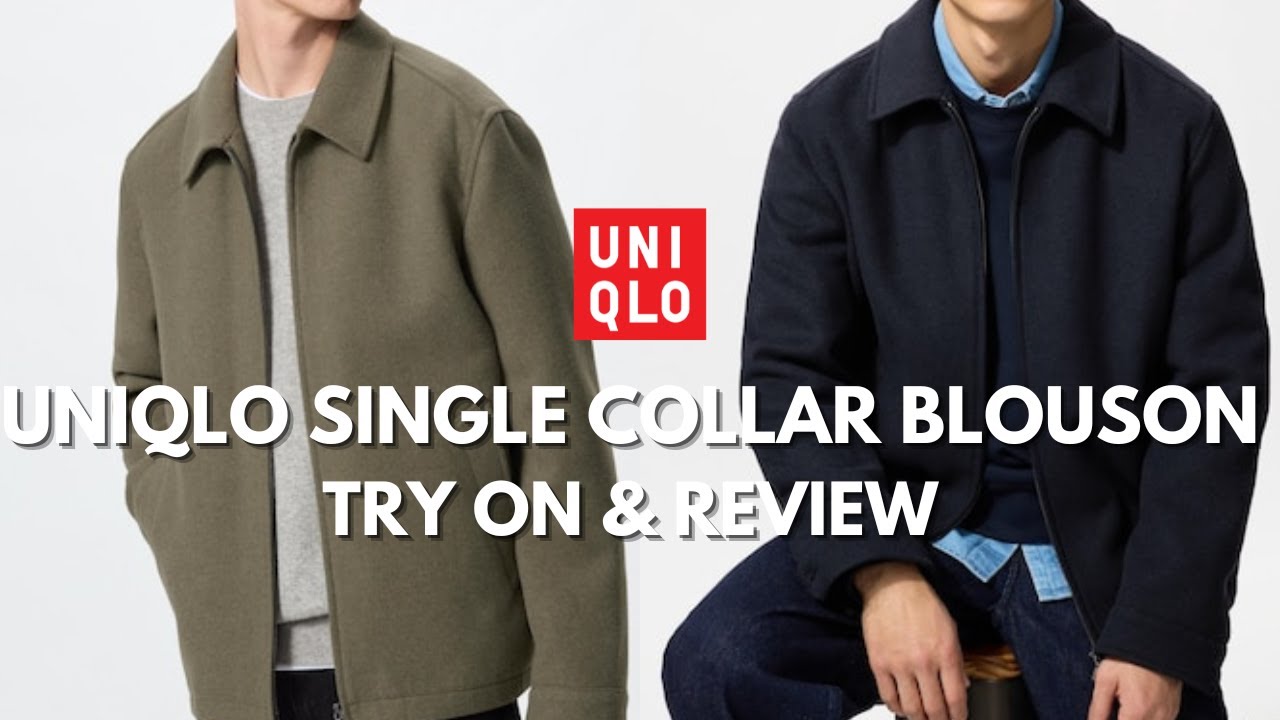 UNIQLO SINGLE COLLAR SHORT BLOUSON | TRY ON & REVIEW - YouTube