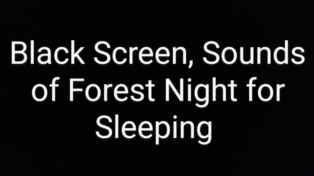 Sounds of Forest Night, Crickets, Cicadas, Insects, Black Screen | Nature Sounds for Sleeping 