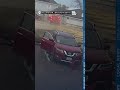 Speeding pickup truck narrowly misses parked SUV