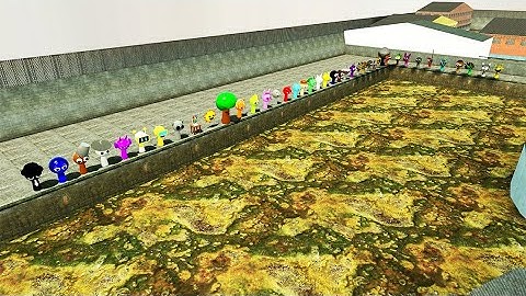 SPARTAN KICKING ALL SPRUNKI CHARACTERS ON THE TOXIC CITY in Garry