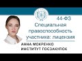 Специальная правоспособность участника: лицензия (обучение госзакупкам по Закону 44-ФЗ), 27.05.2021