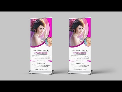 Wonderful Roll Up Banner Design - Photoshop CC Tutorial