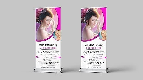 Wonderful Roll Up Banner Design - Photoshop CC Tutorial