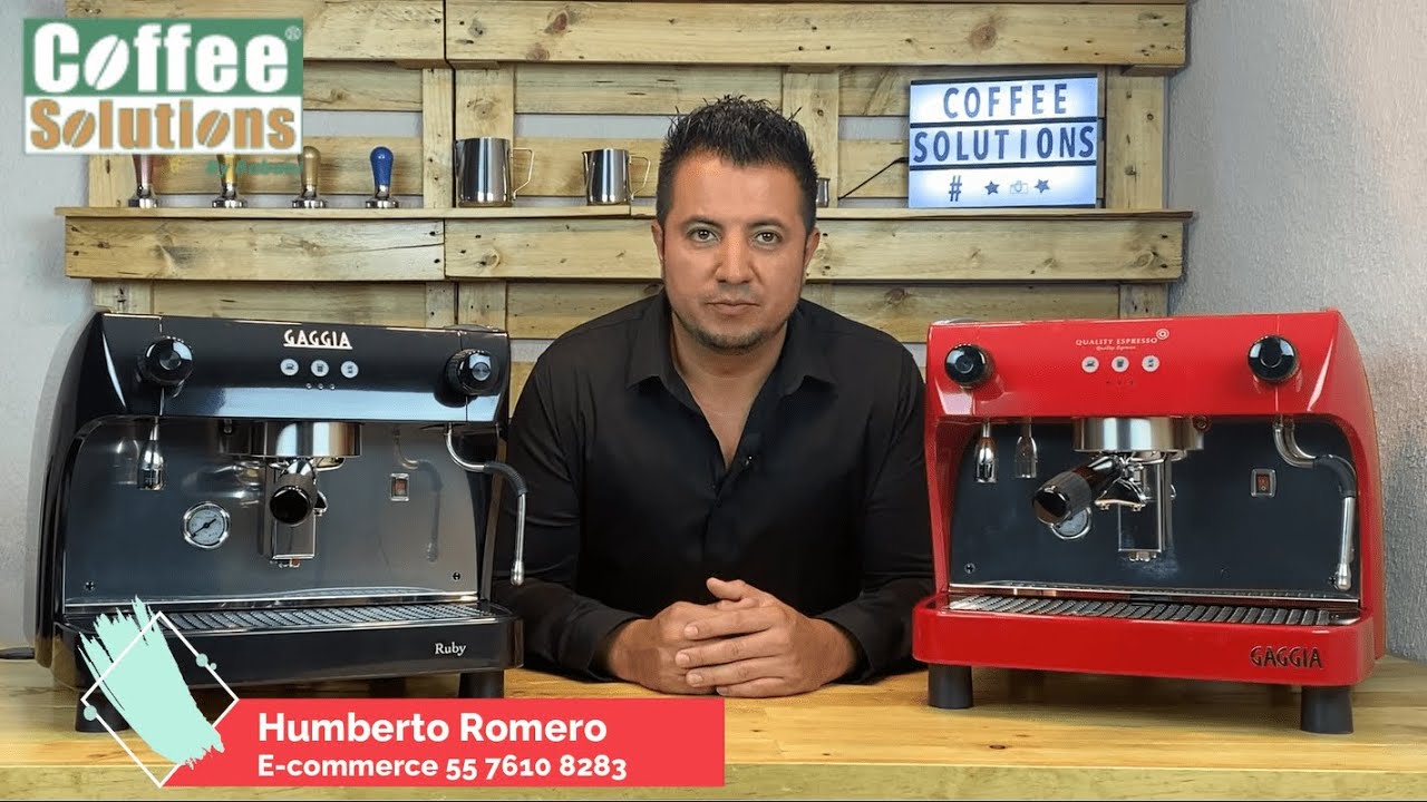 Cafetera profesional Ruby 2 grupos con conexión hídrica - Gaggia - Café  Caribe