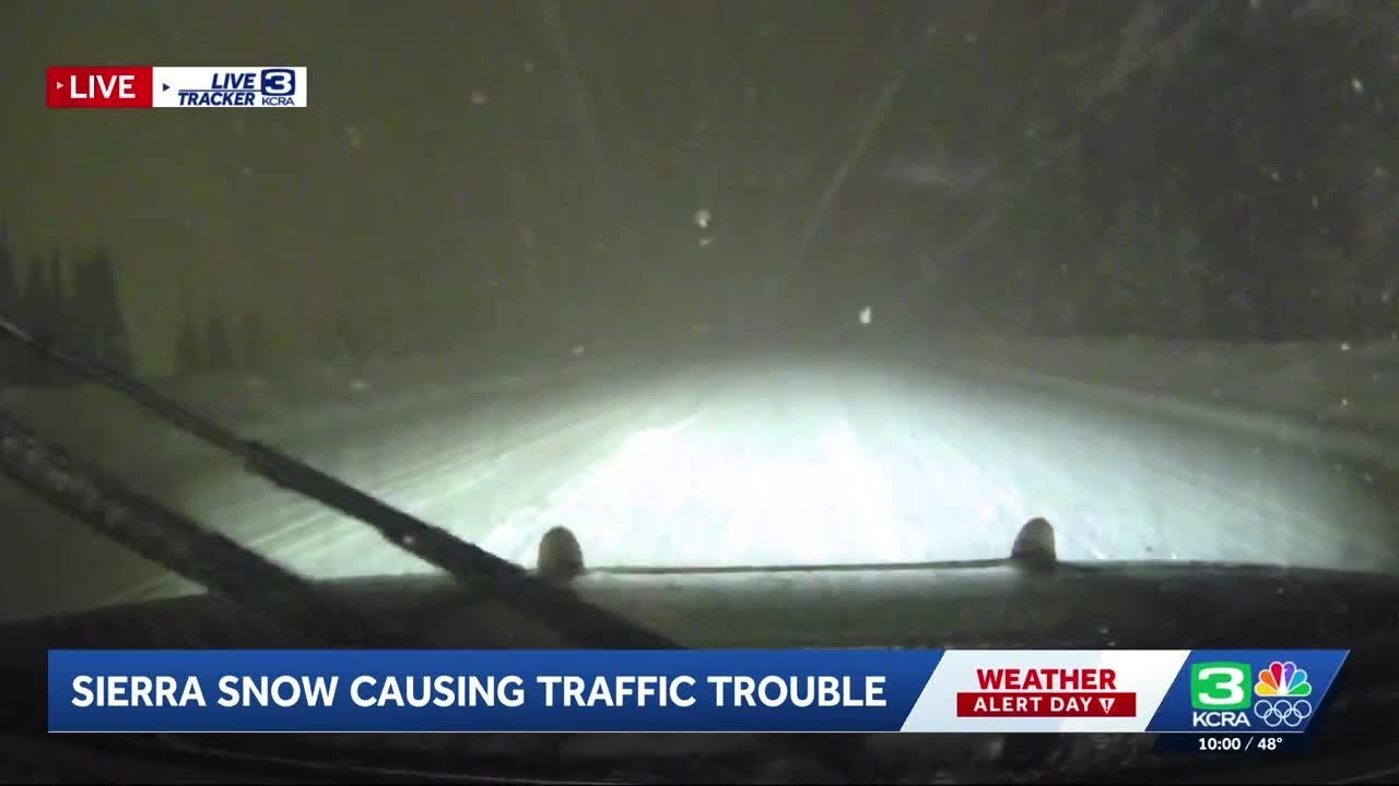 Northern California snow coverage | Traffic held on I-80 after spinouts and more Feb. 16 updates