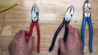 A look at Knipex, Klein, Channellock Linesman pliers