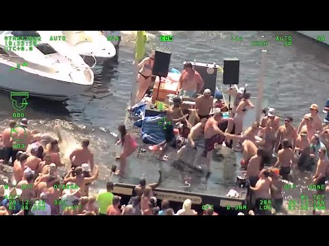 Sheriff chopper video shows chaos at 'Mayhem at Lake George 2022'