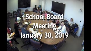 School Board Meeting (1-30-19)