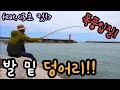 #바다낚시 발 밑에서 덩어리 폭풍입질!!! 3초컷!! 낭만적인 노을 그리고 파도...힐링영상 원투낚시 찌낚시 fishing