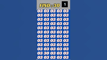 Can you find Odd number [𝟯𝟬] within 10Second?/#shortsfeed #maths #puzzle #opticalillusion #quiz