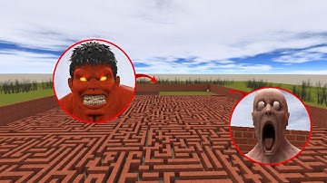 Red HULK vs SCP 096 epic Battle in Garry’s Mod!