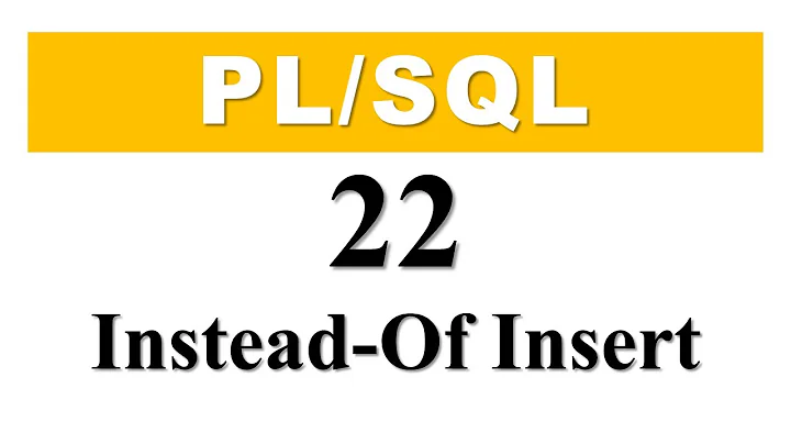 PL/SQL tutorial 22: How To Create Instead-Of Insert Trigger in Oracle Database