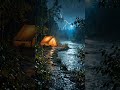 Relaxing River Rain at Night 🌧️ Cozy Tent Glow & Flowing Water Sounds for Sleep