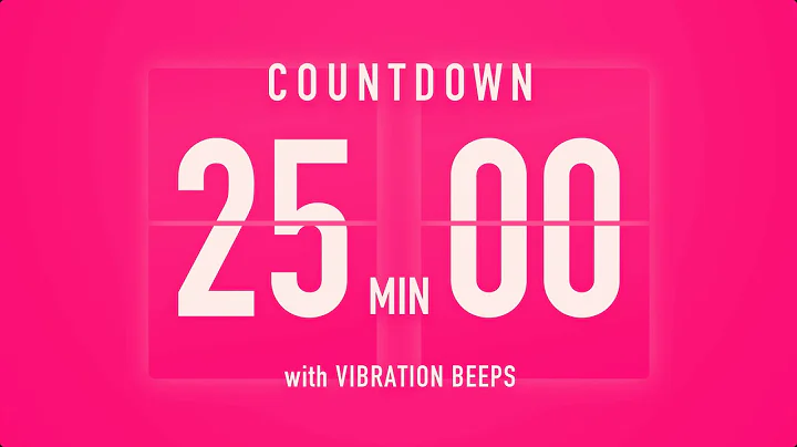 25 Minute Countdown Timer 💓 Flip Clock with Vibration Beeps