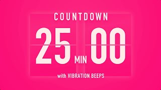 25 Minutes Countdown Flip Clock Timer / Vibration Beep 💓