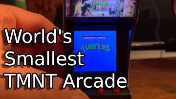 World’s Smallest Tiny Arcade TEENAGE MUTANT NINJA TURTLES Arcade!! Review / play through