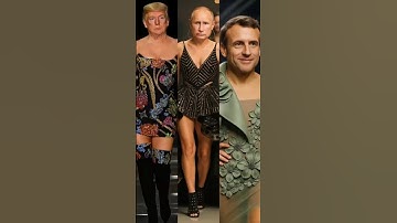 Trump, Macron & Putin in Fashion week #shorts #trump #macron #putin #ai #fashion #funny #meme#dance