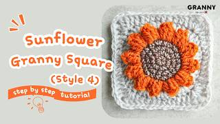 Sunflower Granny Square Style 4
