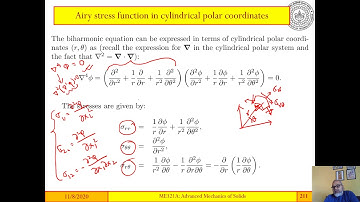 Airy stress function in polar system