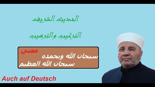 معنى سبحان الله وبحمده سبحان الله العظيم - درس الدكتور محمد راتب النابلسي سلسلة الحديث