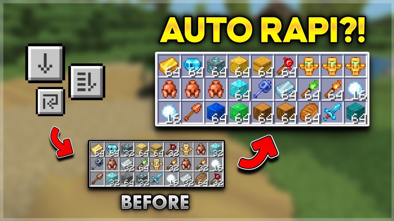 AUTO RAPIHIN INVENTORY?! Minecraft Jadi 10x Lebih Cepet! (Addon ...