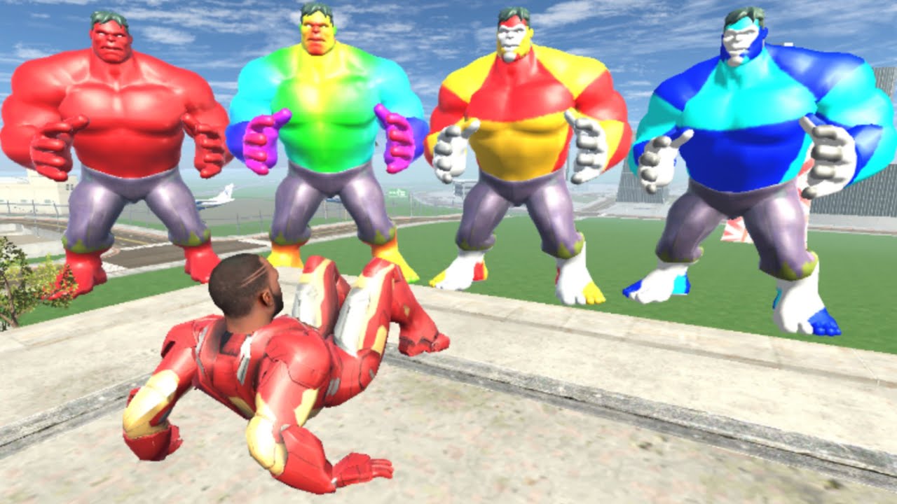 Franklin Become Iron Man To Fight Hulk Team - INDIAN BIKES DRIVING 3D