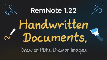 🎉 1.22 - Handwritten Documents, Draw on PDFs, Draw on Images, and More ! 🎉