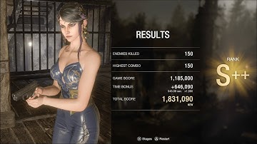 RE4 Remake: Zafinia from Tekken 8 Costume Mod Mercenaries Showcase S++ Rank (Village)