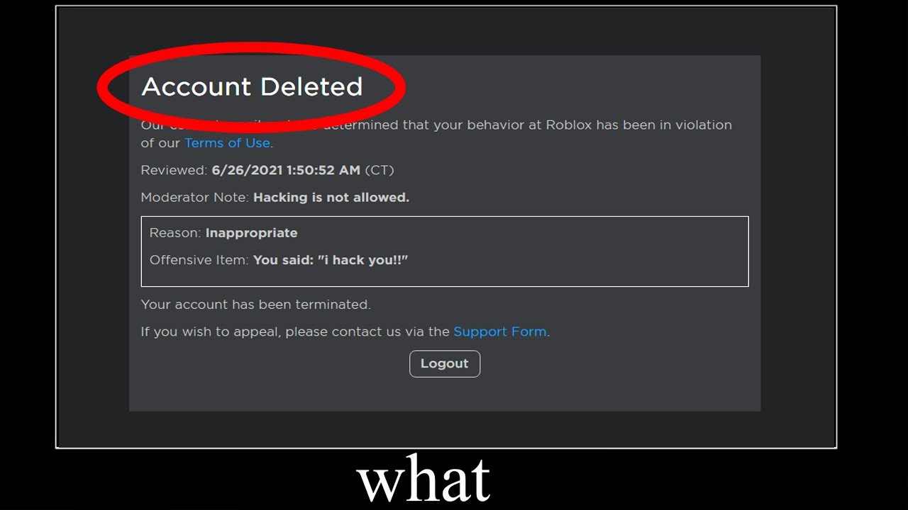I Got Banned On Roblox Youtube