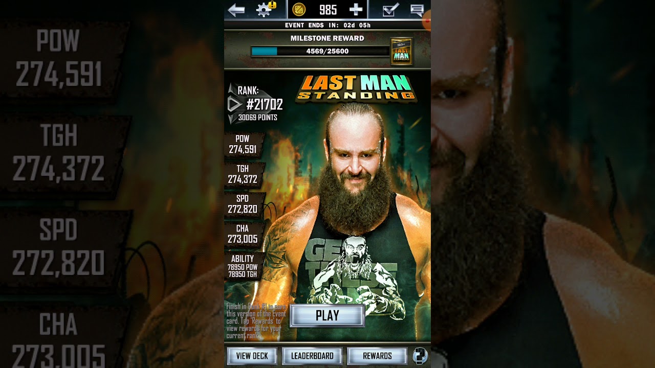 WWE Supercard Braun Strowman Last Man Standing - YouTube