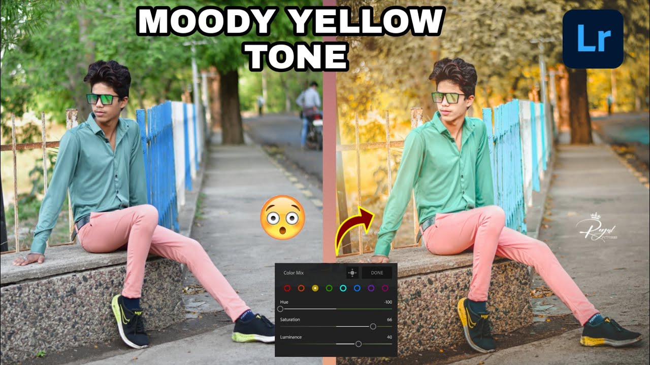 Moody Yellow Tone Lightroom preset editing tutorial 2021- ROYAL pictures