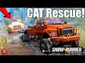 SnowRunner: STUCK CAT 745C! Hardest Towing Job YET!!