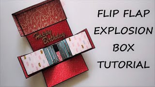 Flip Flap Explosion Box Tutorial | Birthday Card Ideas | Friendship Day Gift Ideas | Photo Box