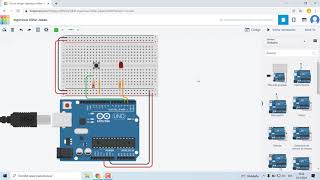 CLASS 1 - TURNING AN LED ON AND OFF WITH A PUSHBUTTON - TINKERCAD | ARDUINO