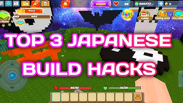 Top 3 Japanese build hacks in skyblock (Blockman go)