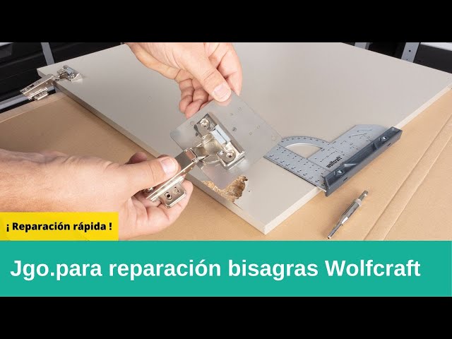 Reparar bisagras fácil ! Wolfcraft EL JUEGO DEFINITIVO #reparacion #muebles  #bisagras #diy 