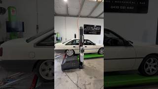 Vn v6 Commodore Dyno run before a build ￼, stock,just a cat back exhaust #holden #commodore ￼