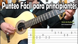 Punteo Fácil para principiantes en la guitarra chords