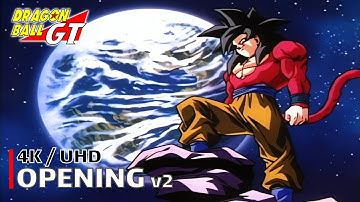 Dragon Ball GT - Opening v2 (DAN DAN Kokoro Hikarete ku) | 4K UHD Creditless | Subtitles