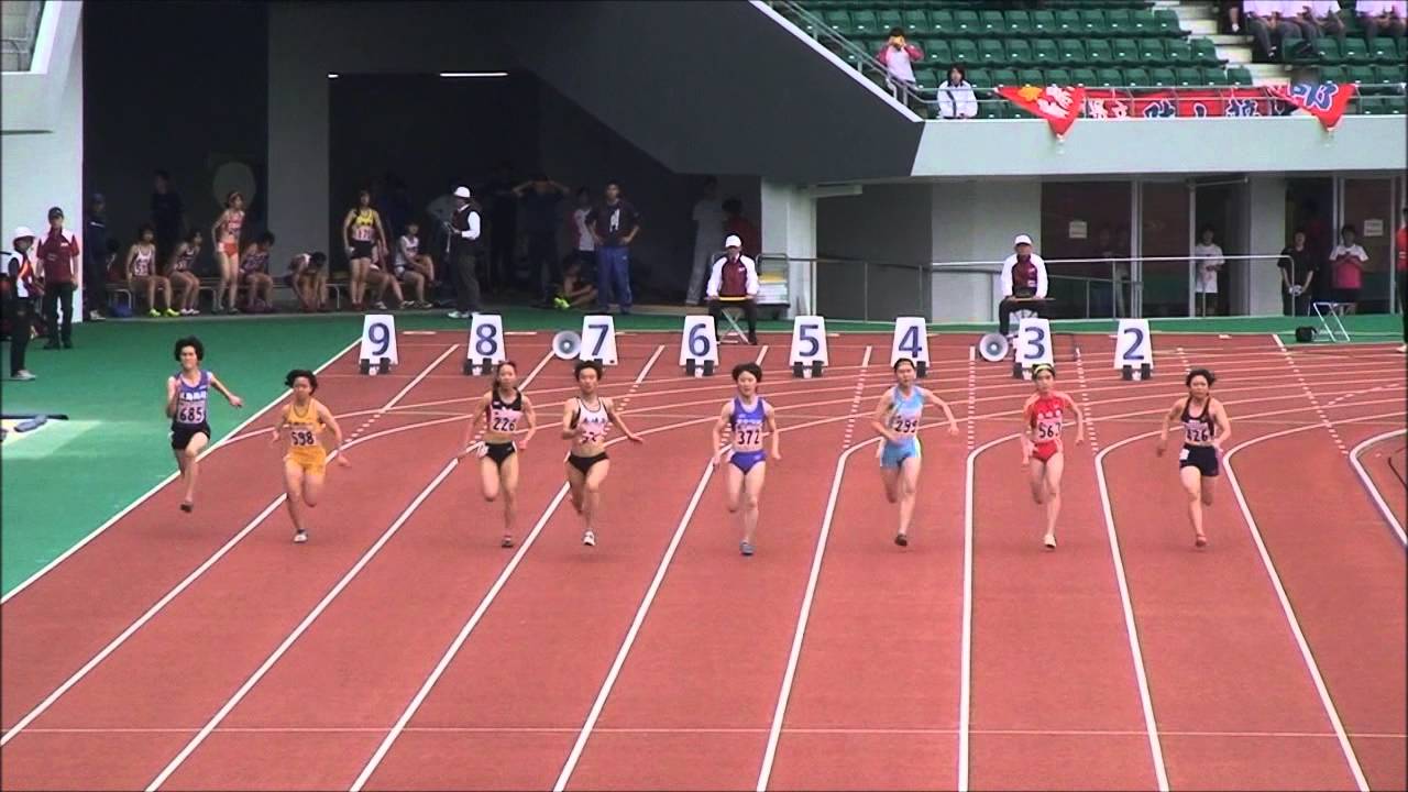 ２０１５ 長崎県高総体陸上 女子１００ｍ準決勝 決勝 Youtube