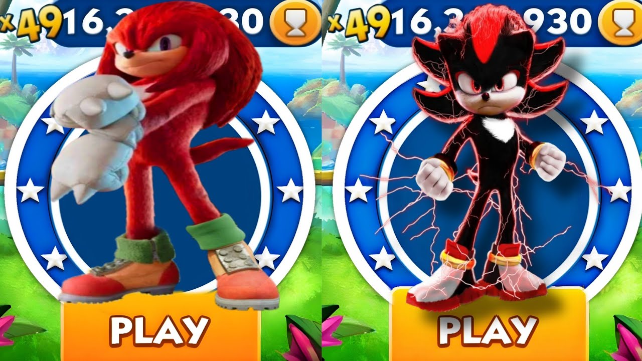 Sonic Dash - Series Knuckles VS Warrior Shadow _ Sonic vs All Bosses ...