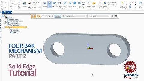 Solid Edge : Four Bar Mechanism Assembly Part-2 : Make Four Bar Mechanism Assembly in Solid Edge