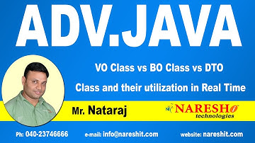 VO Class vs BO Class vs DTO Class  |  Advanced Java Tutorial  |  Mr.Nataraj