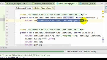Lecture 11 :  Data driven testing using Scenario outline and examples in Cucumber in Java